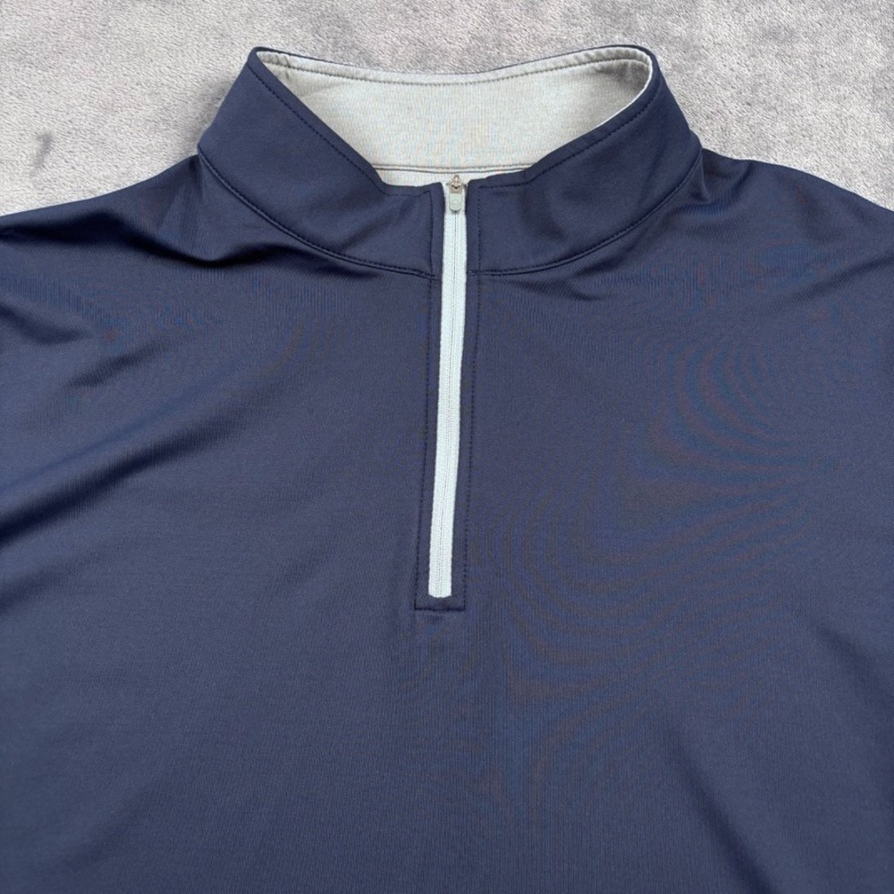 Peter Millar Pullover Mens 2XL Blue 1/4 Zip XXL Golf Crown Sport Perth Stretch - Picture 11 of 14